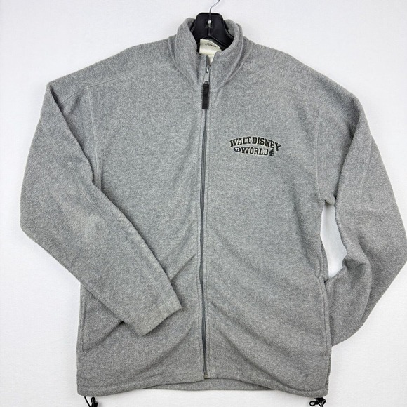 Walt‎ Disney World Womens Fleece Full Zip Jacket Gray Size Small - Picture 1 of 8